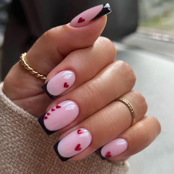 Pink Chic with Black Tips